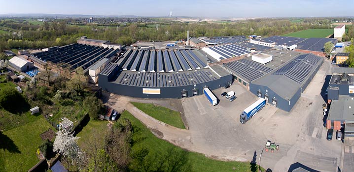 Luftaufnahme des Beta Service Logistikzentrums